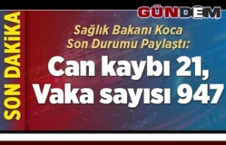 Türkiye'de koronavirüsten can kaybı 21'e...