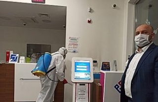 Düzce Belediyesi’nden ATM’lere dezenfekte