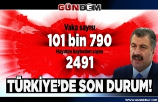 Türkiye'de koronavirüsten can kaybı 2491'e...