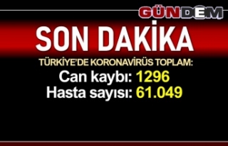 Türkiye'de can kaybı 1296'ya, vaka sayısı...