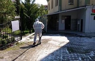 Boğaziçi’nde sokaklar dezenfekte ediliyor