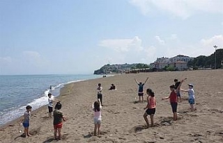 Akçakoca’da antrenmanlar sahilde yapılıyor