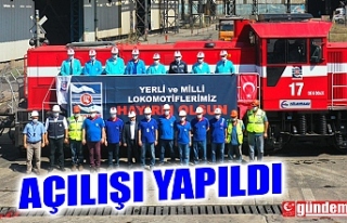 KARDEMİR'DE YERLİ LOKOMOTİF VE ELEKTRİK HATTI...