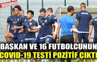 BAŞKAN VE 16 FUTBOLCUNUN COVID-19 TESTİ POZİTİF...
