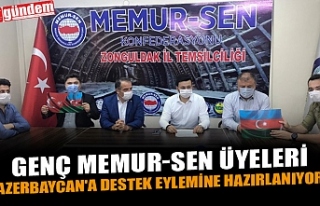 GENÇ MEMUR-SEN ÜYELERİ AZERBAYCAN'A DESTEK...