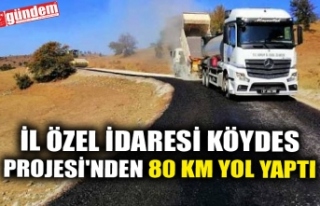 İL ÖZEL İDARESİ KÖYDES PROJESİ'NDEN 80...