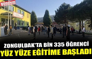 Zonguldak'ta bin 335 öğrenci yüz yüze eğitime...