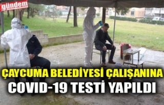 ÇAYCUMA BELEDİYESİ ÇALIŞANINA COVID-19 TESTİ...