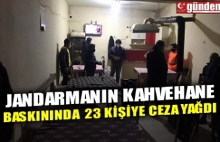JANDARMANIN KAHVEHANE BASKININDA 23 KİŞİYE CEZA...