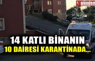 14 KATLI BİNANIN 10 DAİRESİ KARANTİNADA...