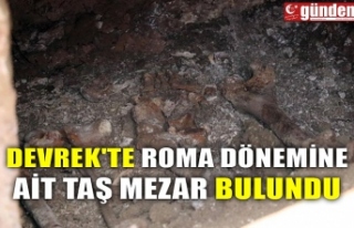 DEVREK'TE ROMA DÖNEMİNE AİT TAŞ MEZAR BULUNDU