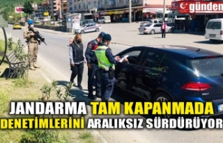JANDARMA TAM KAPANMADA DENETİMLERİNİ ARALIKSIZ...