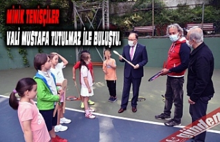 Minik tenisçiler ile Vali Mustafa Tutulmaz Buluştu