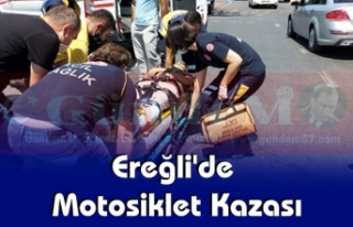 Ereğli'de Motosiklet Kazası