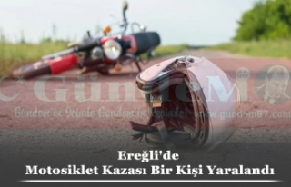 Ereğli'de Motosiklet Kazası Bir Kişi Yaralandı