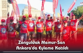 Zonguldak Memur-Sen Ankara'da Eyleme Katıldı