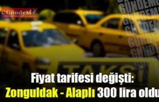 Fiyat tarifesi değişti: Zonguldak - Alaplı 300...