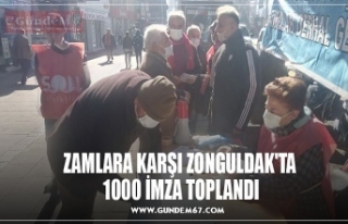 ZAMLARA KARŞI ZONGULDAK'TA 1000 İMZA TOPLANDI