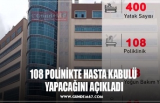 108 POLİNİKTE HASTA KABULÜ YAPACAĞINI AÇIKLADI