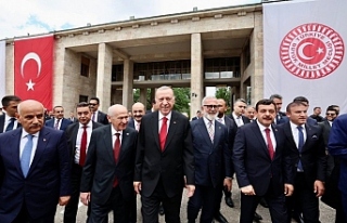 Erdoğan, Milletvekili Ant İçme Töreni için geldiği...