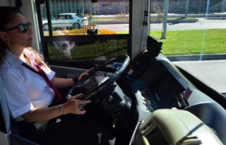 Zonguldakın ilk kadın otobüs şoförü