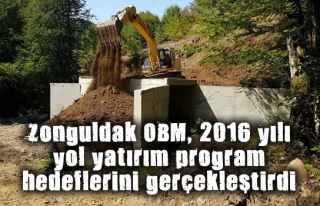 Zonguldak OBM, 2016 yılı yol yatırım program hedeflerini...