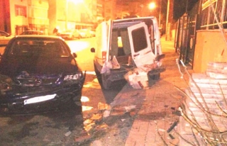 Kozlu'da kaza; araç pert oldu
