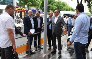 Başkan Mehmet Keleş İstanbul caddesinde inceleme...