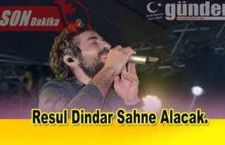 Gülüç Beldesi Festivalinde; Resul Dindar sahne...