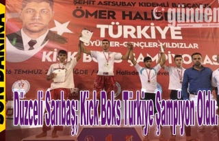Düzceli Sarıbaş; Kick Boks Türkiye şampiyon oldu.
