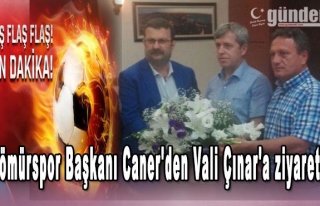 Kömürspor Başkanı Caner'den Vali Çınar'a ziyaret