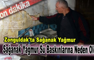 Zonguldak'ta Sağanak Yağmur Su Baskınlarına Neden...