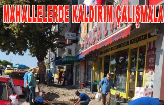Zonguldak'ta mahallelerde kaldırım çalışmaları