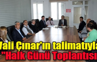 Vali Çınar'ın talimatıyla "Halk Günü Toplantısı"