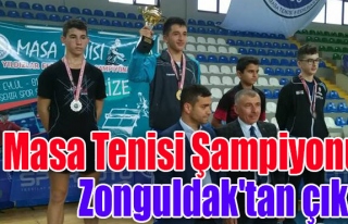 Masa Tenisi Şampiyonu Zonguldak'tan çıktı
