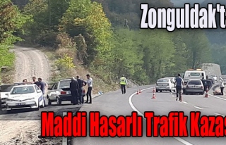 Zonguldak'ta Maddi Hasarlı Trafik Kazası