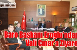 Baro Başkanı Eroğlu'ndan Vali Çınar'a Ziyaret