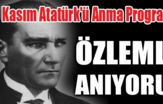 Ereğli'de 10 Kasım Atatürk'ü Anma Programı