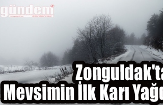 Zonguldak'ta mevsimin ilk karı yağdı.