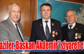 Gaziler, Başkan Akdemir'i ziyaret etti