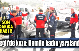 Ereğli'de kaza: Hamile kadın yaralandı!