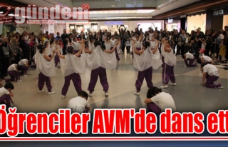 Öğrenciler AVM'de dans etti