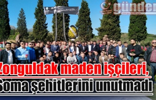 Zonguldak maden işçileri, Soma şehitlerini unutmadı