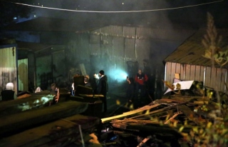 Düzce'de Ahşap işleme atölyesinde yangın
