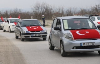 Düzce'de Afrin harekatına destek konvoyu...